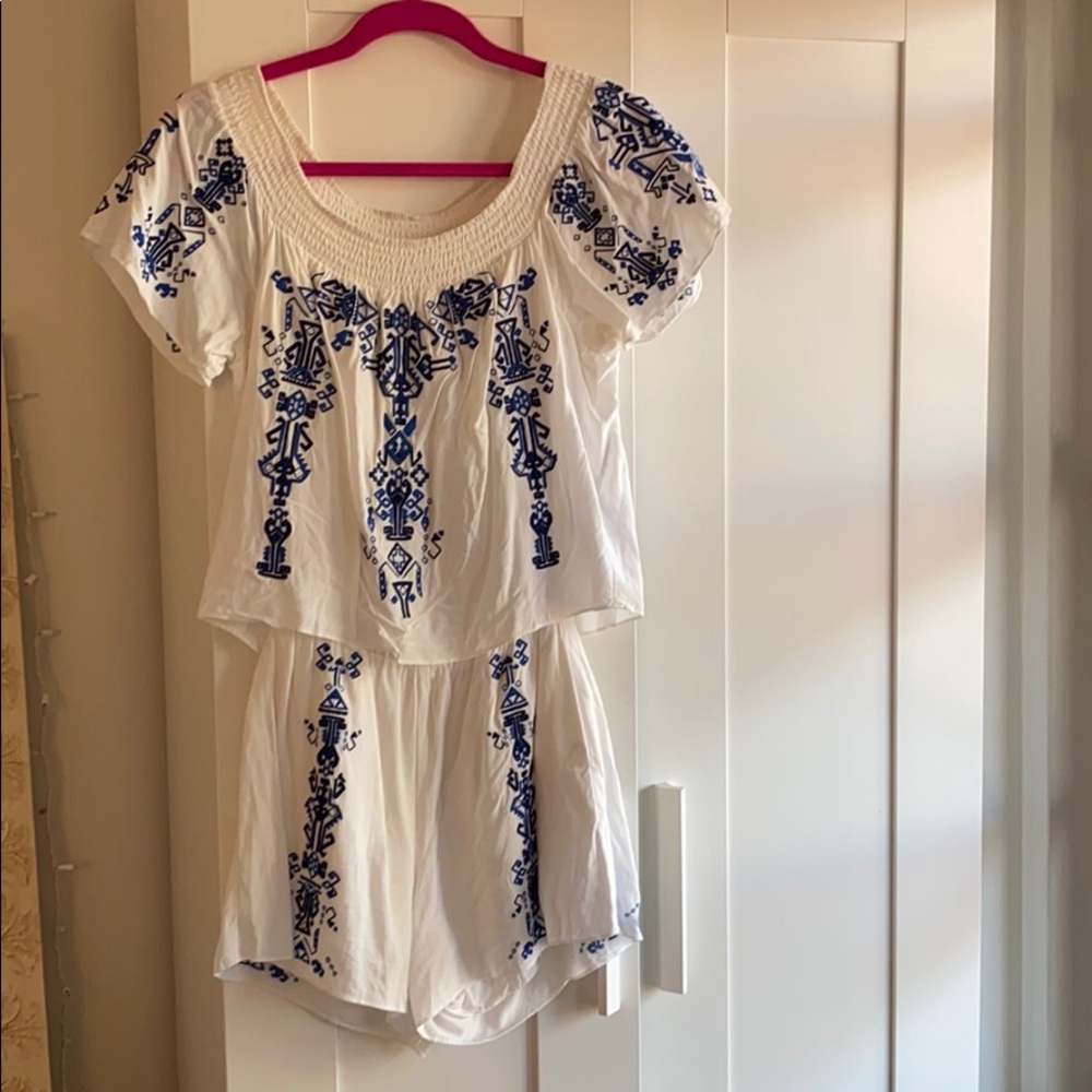 Parker off the shoulder Romper